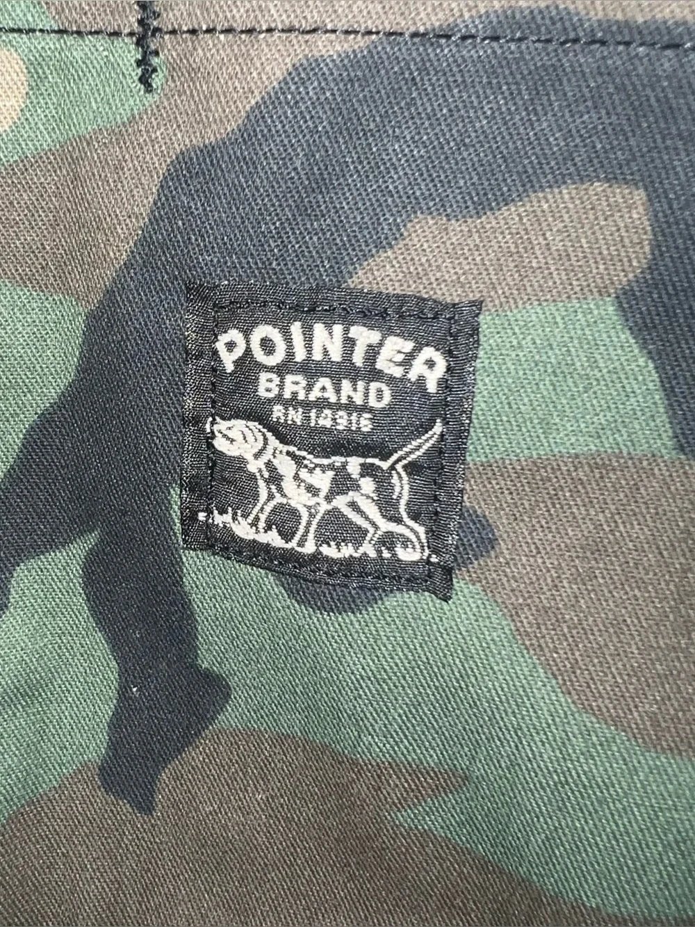 The Pointer Brand Woodland Camo Chore Coat Mens XS Green Made In USA Military